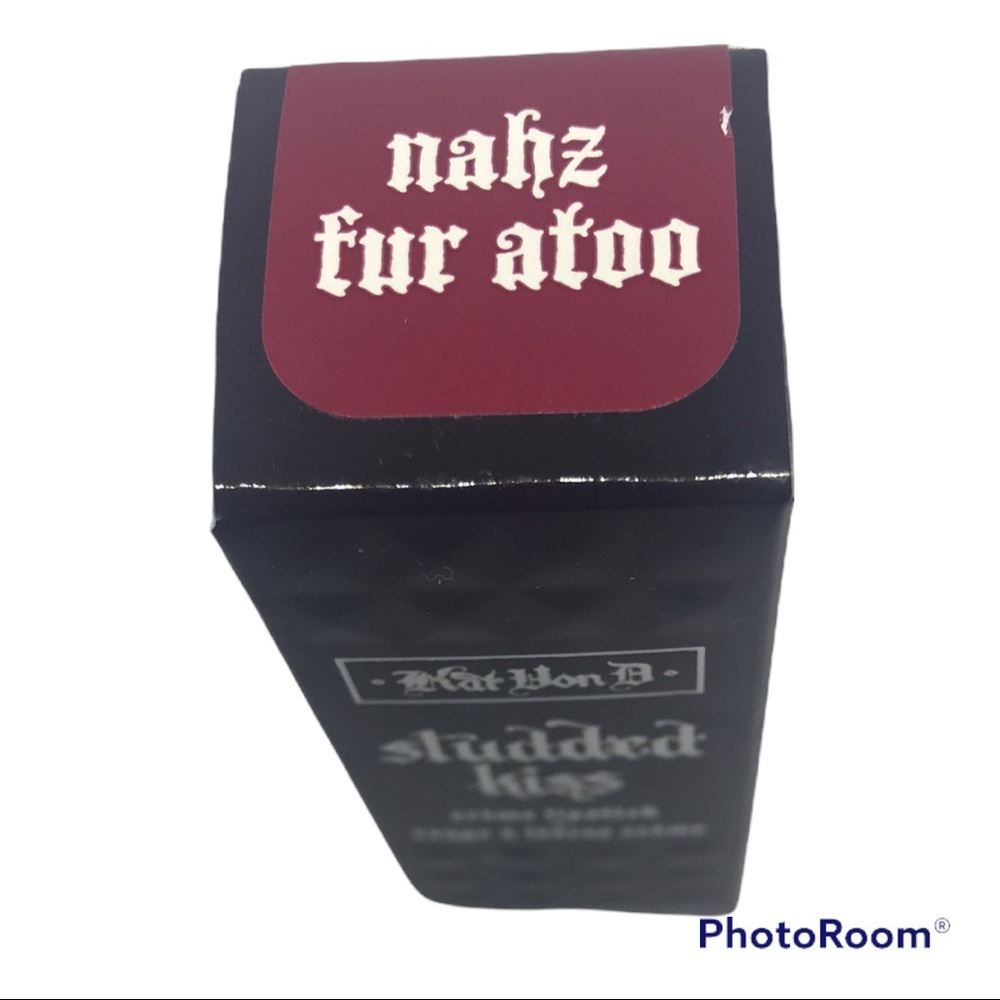 KVD KAT VON D STUDDED KISS CREME LIPSTICK NAHZ FUR ATOO GOTH GOTHIC GLAM NEW BOX - Picture 2 of 9